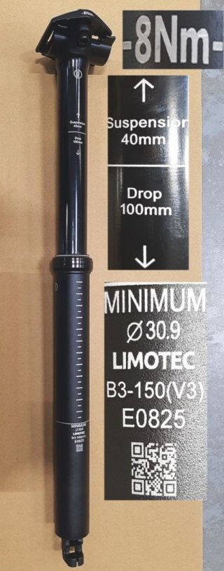 Sztyca SUSP. DROPPER B3 V3 ALLOY 30.9 445 T1: 40MM T2:100MM SAND BLK WO/LOGO WO/LEVER