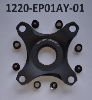 Tarcza mechanizmu YAV01 PW-CE, SPIDER W/ GUARD BCD: 104 FOR 46T BELT SPROCKET BLK EP01A-YAV01.0-GX-D0-B47