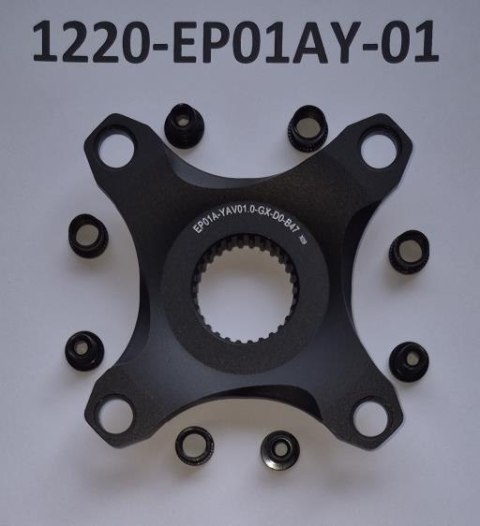 Tarcza mechanizmu YAV01 PW-CE, SPIDER W/ GUARD BCD: 104 FOR 46T BELT SPROCKET BLK EP01A-YAV01.0-GX-D0-B47